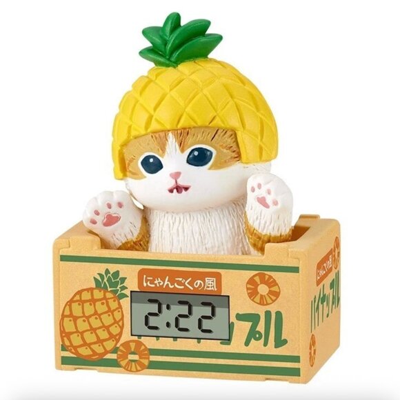 Mofusand Mini Clock Mofusand Pineapple Fruit Clock Timer Japan Trinket Vintage - Picture 2 of 2